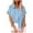 A Light Blue, variant on ZhuoLiL Women's Tops Fashion Solid Button Shirt Female V-Neck Loose T-shirt Blouse