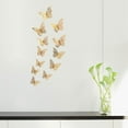 thumbnail image 3 of Nvzi -b 12pcs Butterfly Wall Sticker Room Decoration Sticker Wall Home Decoration Butterfly Sticker(Silver), 3 of 4