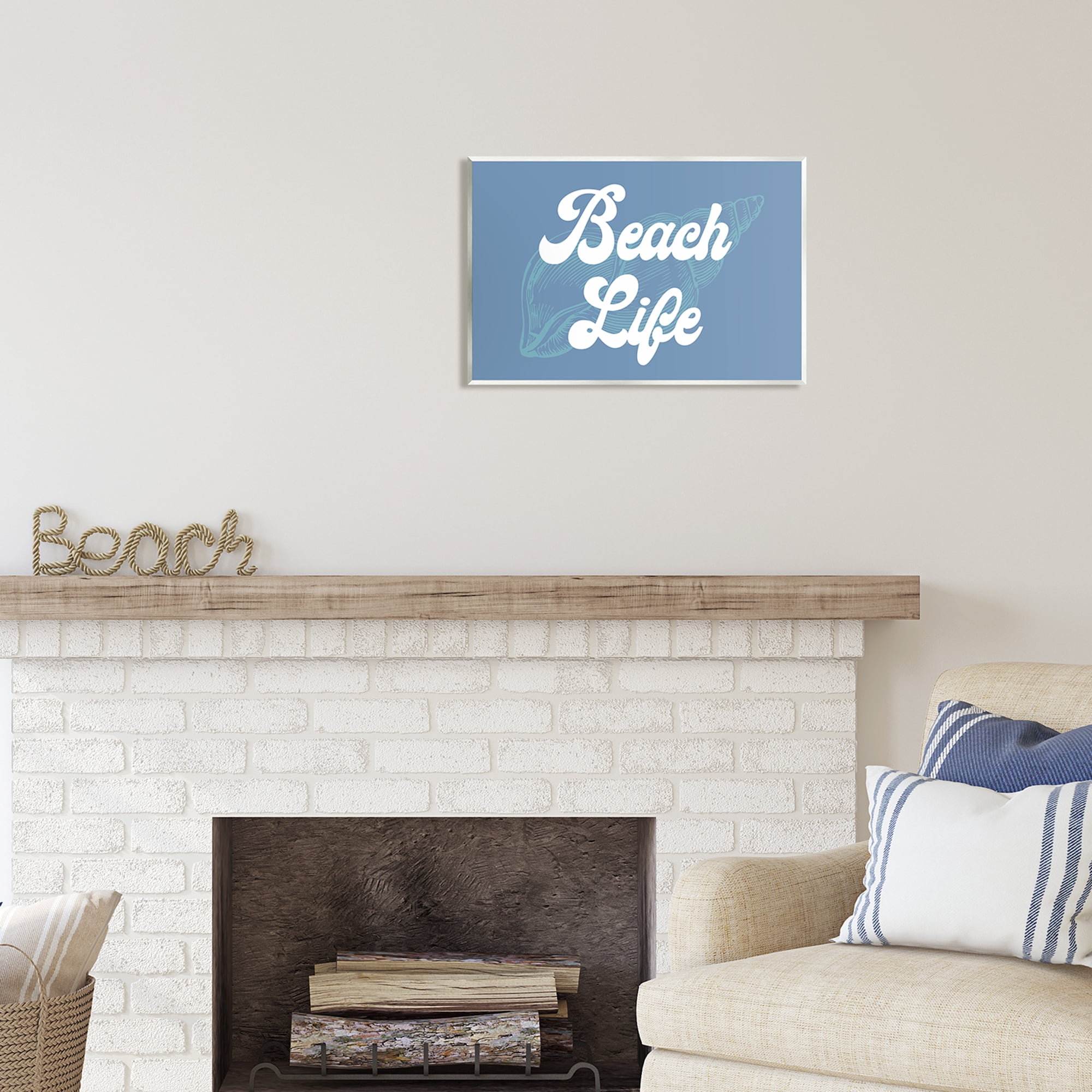 Stupell Industries Retro Beach Life Phrase Animals & Insects Painting Unframed Art Print Wall Art, 19 x 13