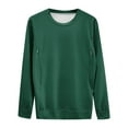 thumbnail image 4 of Dxzfnsa Fall Winter Maternity Clothes Women's Fashion Oversize Long Sleeved Sweatshirts Casual Round Neck Solid Color Pregnancy Tops Zipper Breastfeeding Sweatshirts for Women, 4 of 4