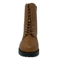 thumbnail image 4 of Nouvelle Bottine de Combat à Semelle Crantée pour Femmes, Bottine à Lacets avec Fermeture Éclair Latérale, 4 of 5