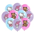 thumbnail image 4 of Juego de decoración con globos para fiesta de cumpleaños de niña con temática de Hello Kitty de Sanrio, vajilla desechable, fondo con bandera para baby shower, 4 of 5