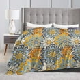 thumbnail image 4 of DouZhe Ultra-Soft Micro Fleece Lightweight Flannel Bed Blanket, Bohemia Mandala Kaleidoscope Print Cozy Warm Throw Blankets, 80"x60", 4 of 7