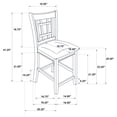 thumbnail image 5 of Lavon Wood Counter Height Dining Chair Tan and Espresso (Set of 2), 5 of 13