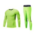 thumbnail image 1 of Soidarity Conjunto de ropa interior térmica de primera capa de invierno, trajes de ropa, calzoncillos largos de compresión, entrenamiento, Uniforme atlético Verde Adultos/XXL, 1 of 6