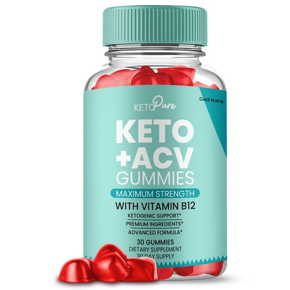 (1 Pack) Keto Pure ACV Gummies, Keto Pure Keto   ACV Gummies, Maximum Strength Official Supplement for Men and Women