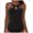 Black, variant on Povozer Women's High Neck Tankini Tops Only Tummy Control Swimsuit Top(Black,XL)