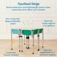 thumbnail image 5 of ECR4Kids 4-Station Sand and Water Adjustable Height Table, Sensory Bins, Seafoam/Emerald, 5 of 9