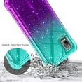 thumbnail image 6 of Compatible For AT&T Vista 2023 Case (6812D / WTATTRW2) Case with Built-In Screen Protector, Nagebee Full-Body Protective Shockproof Rugged Bumper Impact Resist Durable Phone Cover (Aqua/Purple), 6 of 6