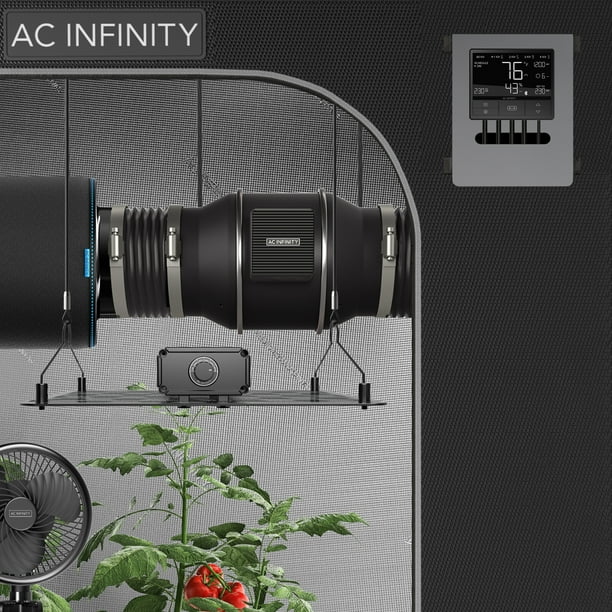 AC Infinity CLOUDLINE T4, Quiet 4” Duct Fan with Temperature Controller, Bluetooth App Ventilation Exhaust Fan for Heating Cooling Booster, Grow Hydroponics - Walmart.com
