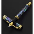 thumbnail image 5 of Xezo Xezo Maestro® Paua Abalone Sea Shell Fountain Pen (Fine Nib) - 18K Gold Plated, 5 of 10