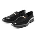 thumbnail image 6 of AUSTIN MILL Men's Classic Loafers, Patent Leather and Velvet Mixed Formal Dress Shoes, Slip-On Business Casual Tuxedo Shoes, 6 of 12