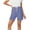 Blue, variant on Asxite Womens Shorts Striped High Waisted Elastic Drawstring Summer Casual Loose Breathable