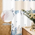 thumbnail image 3 of No Hook Shower Curtain, Blue Starfish Coastal Shower Curtains for Bathroom with See Through Top Window, Eucalyptus Summer Nautical Shell Ocean Waterproof & Washable Bath Curtain Small Stall 36"x78", 3 of 9