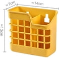 thumbnail image 4 of Utensil Caddy Drain Chopstick Holder Tableware Storage Rack Hanging Spoon 2 Grid Fork Knife Holder (Color : Green), 4 of 4