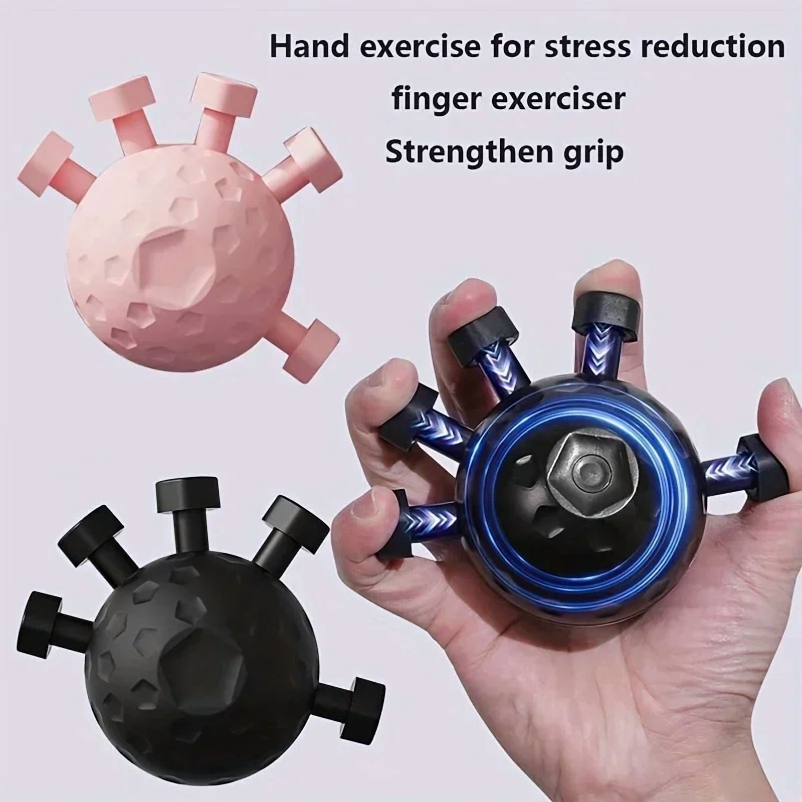 Finger Exerciser Trainer, Adjustable Hand Grip Strengthener for Rock Climbing and Fitness Training