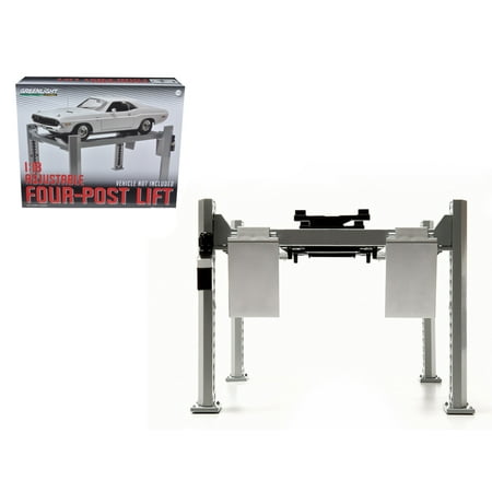 UPC 810166010078 product image for Four Post Lift Silver For 1/18 Scale Diecast Model Cars 1/18 by Greenlight | upcitemdb.com