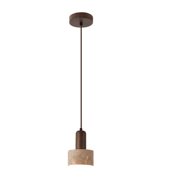Yellow Travertine Pendant Light 110-240V Japanese Wabi Sabi Style Nordic Pendant Lamp Ideal for Bedside, Restaurant,1 * Pendant Light