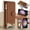 Brown, variant on Allytechgroup Wallet Case for iPhone 14 Pro Max with Makeup Mirror, Detachable Metal Shoulder Strap Cards Slots Zipper Pocket Shockproof Protective Phone Case for iPhone 14 Pro Max, White