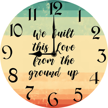 Eveokoki Wooden Rustic Farmhouse Family Round Wall Clock Silent Non Ticking 10 Inch,Battery Operated Vintage Shabby Chic Kitchen Clocks Wall Decorative for Living Room Bedroom Office