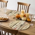 thumbnail image 4 of Fall Round Placemats Set of 4 Orange Trees Place Mats Thanksgiving Woven Placemat Autumn Oil Painting Leaf Forest Circle Braided Table Mat for Kitchen Dining Table Autumn Party Home Decor 15 Inch, 4 of 9