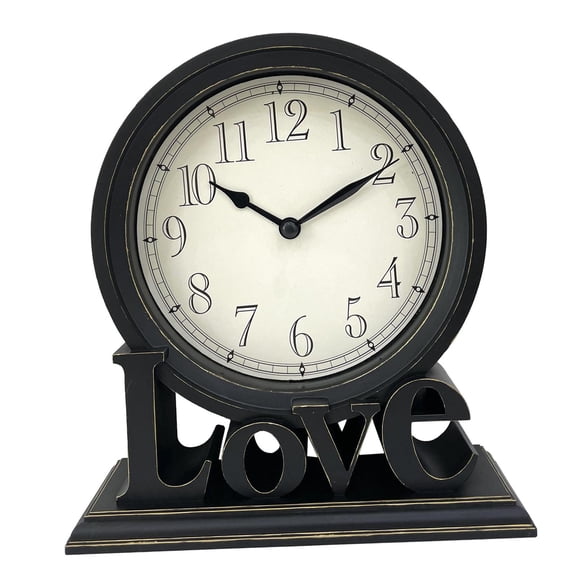 Reloj de escritorio, analógico, silencioso, estilo europeo, clásico, decorativo, retro, para mesa, sala de estar, decoración de cocina y escritorio. Estilo A