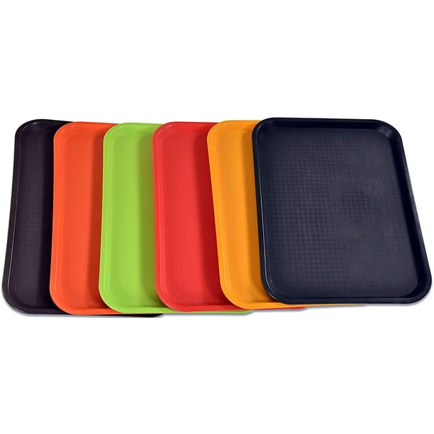 BonBon Fast Food Serving Lunch Cafeteria Trays Assorted Colors PACK OF