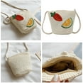 thumbnail image 6 of Xfvqtps Woven Straw Bag Cute Cartoon Decor Beach Travel Shoulder Crossbody Bag B, 6 of 7