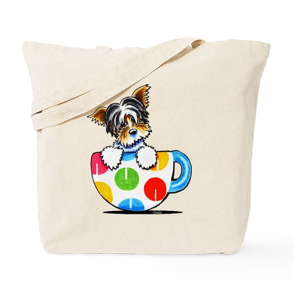 CafePress - Biewer Yorkie Cup Tote Bag - Unisex Canvas Tote Bag, Beige, 1-Piece