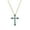 Blue Diamond, variant on Collection Round Blue Sapphire Cross Pendant for Women with 18 Inch Gold Chain (Color Blue, Clarity Highly Included) in 10K Yellow Gold