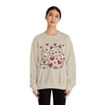 thumbnail image 3 of Women's Happy Valentine's Day Sweatshirt, Cat Dog Lover Sweatshirt, 3 of 5