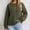 Army Green, variant on Sweaters for Women Roll Crew Neck Cable Knit Sweater Long Sleeve Loose Solid Pullover Thick Soft Textured Casual Vintage Sweaters for Fall Winter Warm Wear