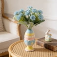 thumbnail image 6 of Light Blue Carnation Artificial Bouquet 12.5 Inch Spring Table Centerpiece Decor For Home Office And Wedding Arrangements, 6 of 7