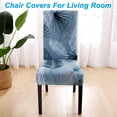 thumbnail image 3 of Blue Chair Covers for Dining Room 6 Pack,Stretch Spandex Parsons Chair Slipcover Set of 6,Washable Anti-dust Chair Seat Cover for Kitchen,Wedding,Party, 3 of 6
