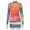 Colorful, variant on Women's Colorful Rainbow Print Turtleneck Long Sleeve Hips Wrapped Mini Dress