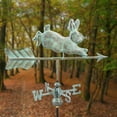 thumbnail image 3 of Rabbit Garden Weathervane - Blue Verde Copper w Garden Pole, 3 of 7