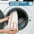 thumbnail image 5 of Superior Inaya Striped Shag Washable Bath Rug, Set of 2, Medium, White/Beige, 5 of 11