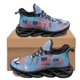 thumbnail image 1 of 7.4 Zapatillas deportivas con cordones y estampado del Día de la Independencia de Estados Unidos, antideslizantes, transpirables, para viajes, de verano, vulcanizadas y con amortiguación, 1 of 6