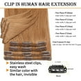 thumbnail image 3 of SEGO Clip in Hair Extensions Human Hair Full Head 100% Real Remy Thick Hair Extensions Silky Straight Balayage Blonde Hair Pieces, 3 of 7