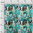 thumbnail image 2 of oneOone Polyester Spandex Turquoise Green Fabric Horse Sewing Material Print Fabric By The Yard 56 Inch Wide, 2 of 6