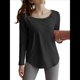 thumbnail image 1 of Camisetas Deportivas de Larga para Mujer, con Protección Solar UPF 50+, para Correr, Gimnasio, Secado Rápido Negro M, 1 of 7