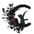 thumbnail image 1 of Couronnes d'Halloween pour Porte d'Entrée Fleur Lune Chat Décoration d'Halloween pour la Maison Décoration de Rassemblement Familial d'Halloween Couronne, Couronne de Mur Extérieur Garde-Robe Clôture Halloween, 1 of 7