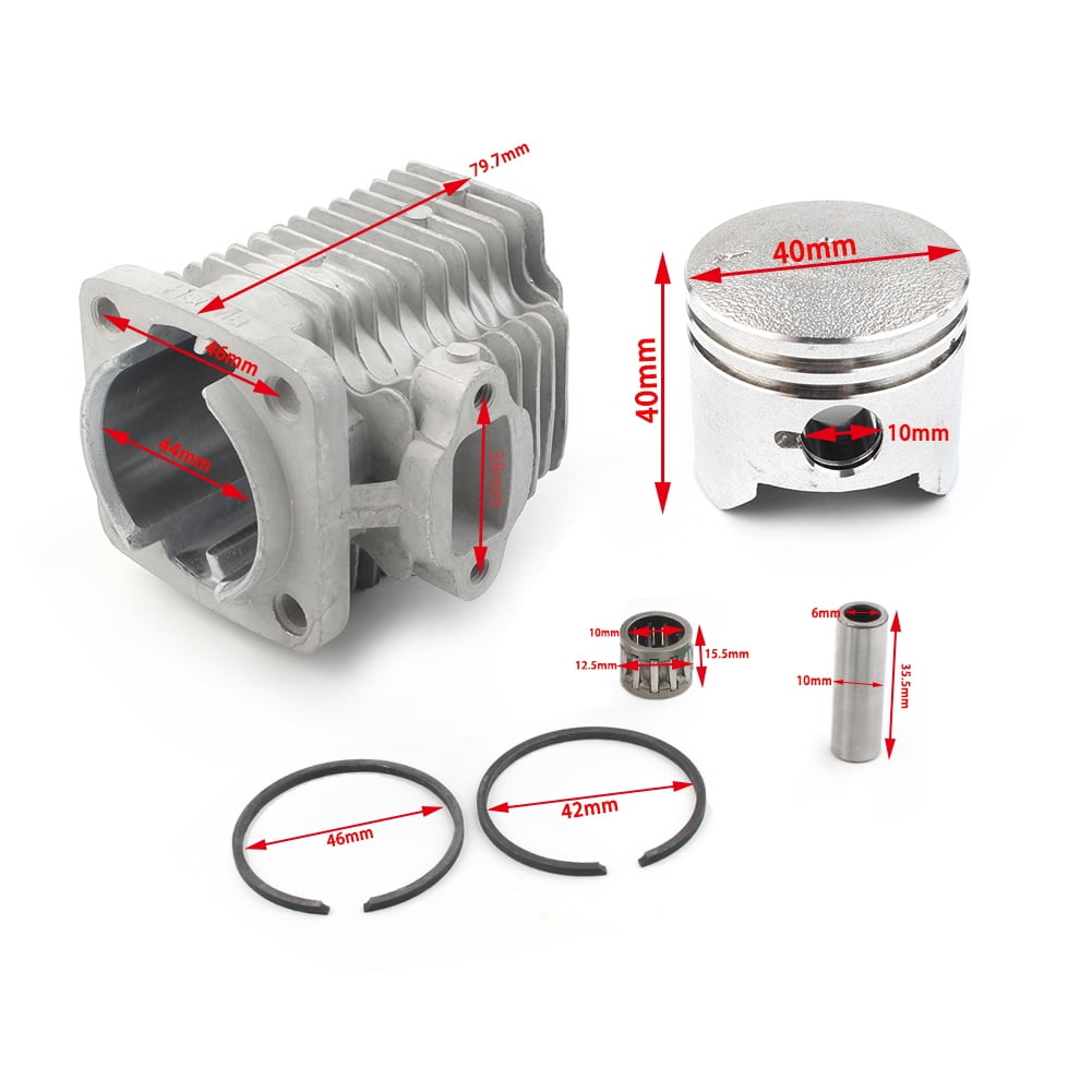 BFY Motorcycle Cylinder Head Piston Kit for Regular 49cc  Motorized Bike High Quality New