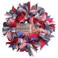 thumbnail image 2 of Xihbxyly Corona Patriótica, Diseño Americano Hecho a Mano, Inspirada En La Bandera Estadounidense, Decoración Versátil para Todo El Año, Día de La Independencia, Día de Los Caídos, Tamaño 40 X 40 Cm,, 2 of 7