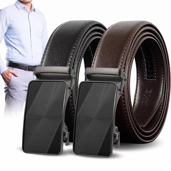 Cinturón Truyis de Cuero con Trinquete - Pack de 2 Ajustables