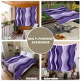 thumbnail image 6 of Purple Ombre Large Tapestry for Bedroom Wall Hanging Tapestry, Abstract Art Moire Ocean Waves Ceiling Backdrop Tapestries Poster Blanket Wall Decor for Teens Room Living Room Dorm 86" x 104", 6 of 8