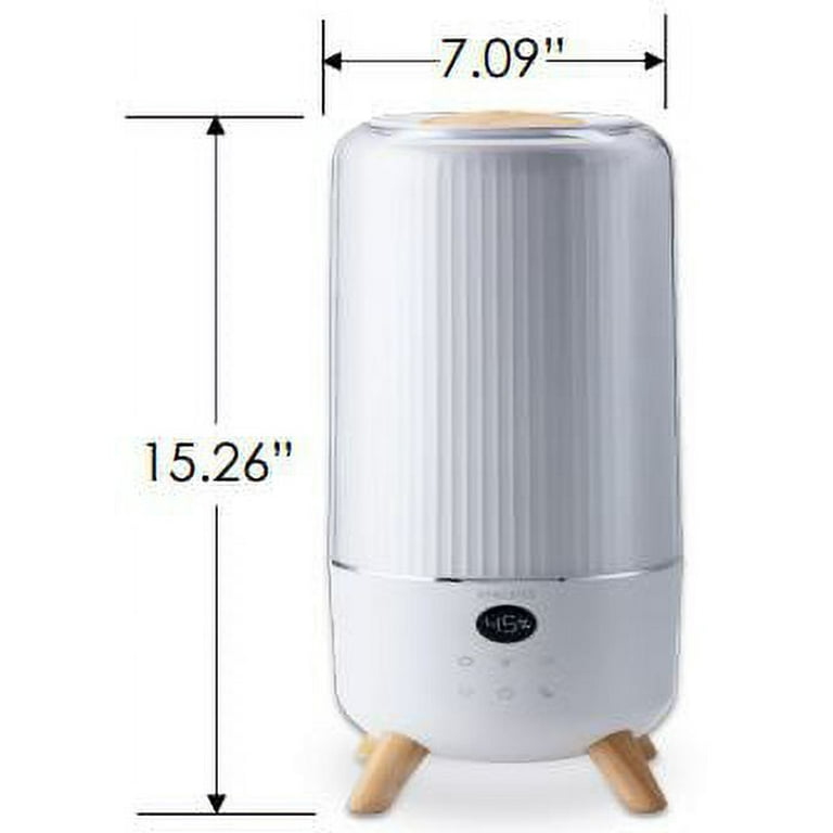 Homedics Ultrasonic Humidifier - Large Deluxe Air Humidifiers for Bedroom,  Plants, Office - Top-Fill 1.47-Gallon Tank, Cool Mist, Essential Oil Pads