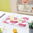 thumbnail image 6 of Acrylic Tray 15.7*11.8*1.9 Inch Transparent Tray Food Tray Tea Cup Tray Serving Trays Cosmetics Storage Kitchen Table Bathroom Sundry Storage Pink Heart Beautiful, 6 of 7