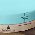 thumbnail image 2 of EASYCOT 800TC Egyptian Cotton Round Bed Sheet Set 12" Deep Pocket Aqua Blue, 76" Diameter, 2 of 6