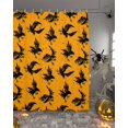 thumbnail image 2 of Halloween Raven Orange Shower Curtain Set ，Waterproof Fabric Shower Curtains Shower Curtains for Bathroom,Bathroom Decor 54x"78", 2 of 6